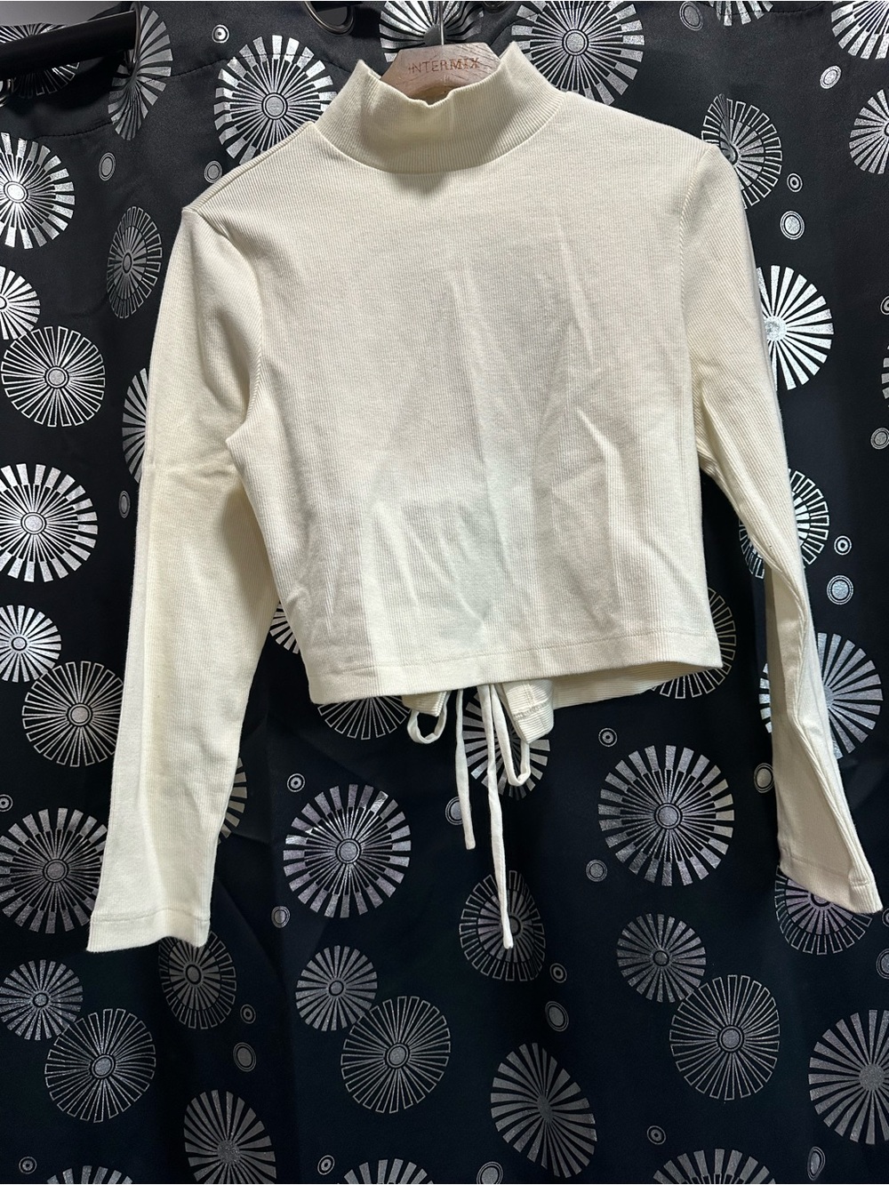 Oak + Fort Open Back White Long Sleeves Sweater like new